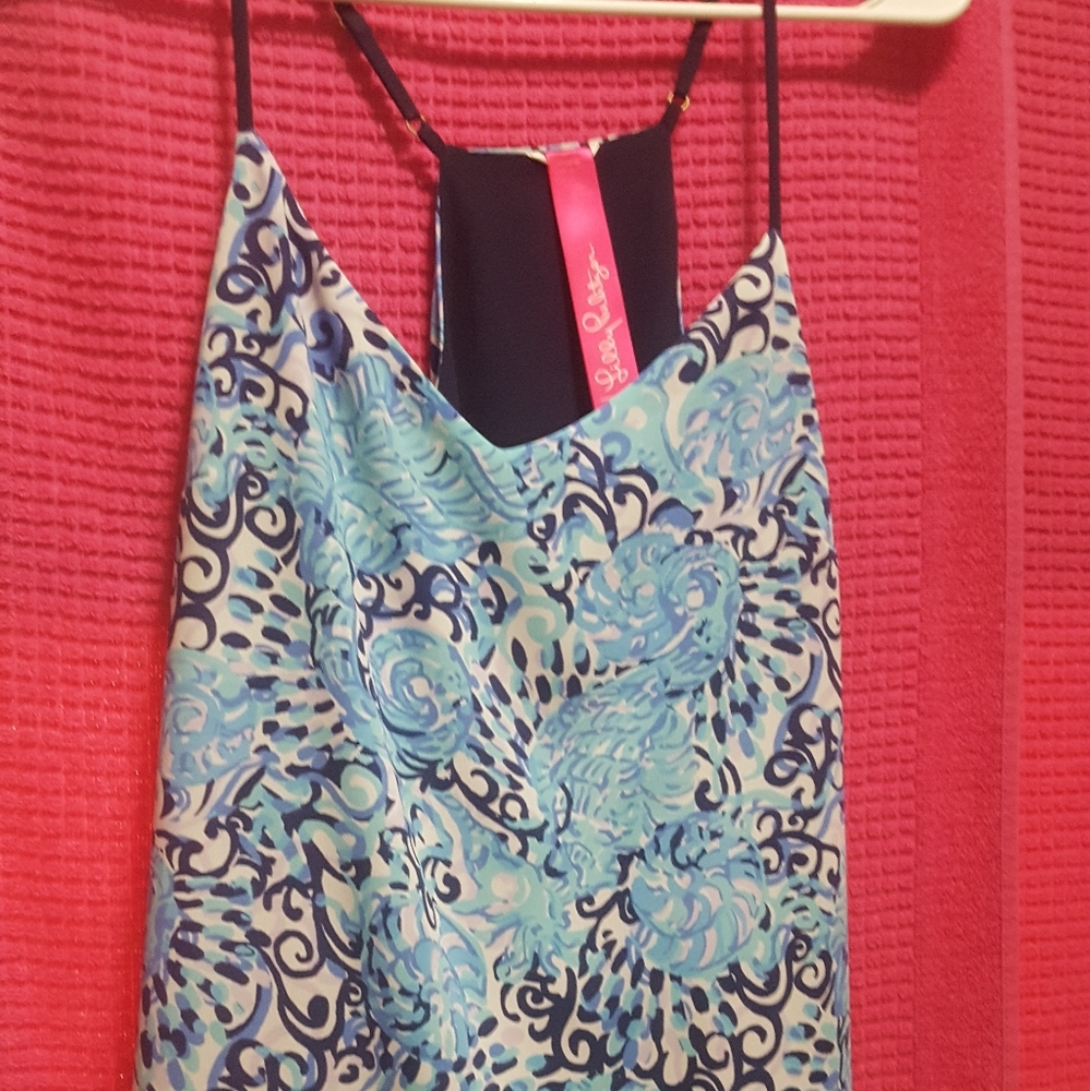 Lilly Pulitzer blouse M, reversible, Dusk Top